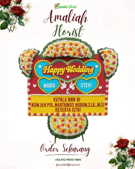 Papan Bunga Pernikahan kadupandak